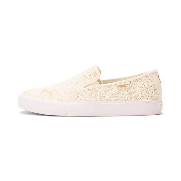 PUMA Womens Bari Slip On Sneaker, Ivory Glow/Team Gold/White, 6 - Picture 1 of 1